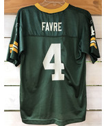 Vtg Youth L 14-16 Football Jersey Brett Favre Green Bay Packers Reebok NFL  - $24.48