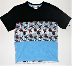 Marvel Boys Spider-Man T-Shirt Black Blue Size Large 14-16 NWT - £8.30 GBP