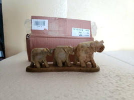New 4.5&quot; Soapstone Elephants w/ Original Packaging .014 Cu Ft # 467 -Rea... - $10.99