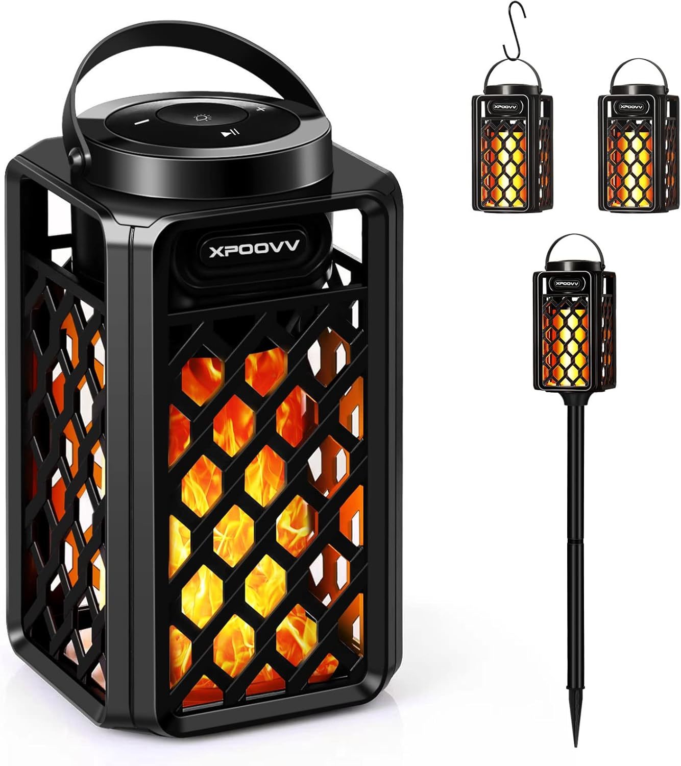 Outdoor Bluetooth Speakers Waterproof Portable Led Flame Speaker With Torch - $64.97