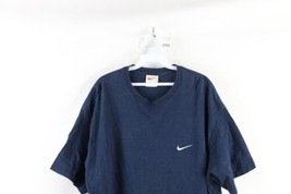 Vintage 90s Nike Mens Large Thrashed Travis Scott Mini Swoosh T-Shirt Blue USA - £35.46 GBP