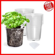 Versatile 5-Inch Clear Plant Pots with Drainage Holes - 30-Pack for Seed... - $668.91 MXN