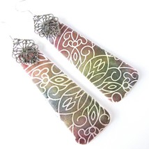 Abstract Design Polymer Clay Earrings Casual Fashion Jewelry For women - £13.70 GBP