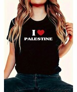 Palestine I Heart Palestine Printed T-Shirt Women Street Trend Harajuku ... - $23.99
