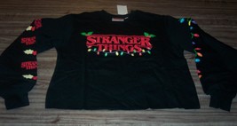 WOMEN&#39;S TEEN STRANGER THINGS CHRISTMAS Crew Sweatshirt MEDIUM NEW w/ TAG - $29.70