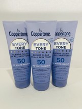 3 X Coppertone EVERY TONE Sunscreen Lotion SPF 50, Blends Clear, 7oz ea ... - $19.70