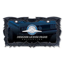 Matte Black Tribal Flame 2 Hole Metal Car Truck Universal License Plate ... - £7.76 GBP