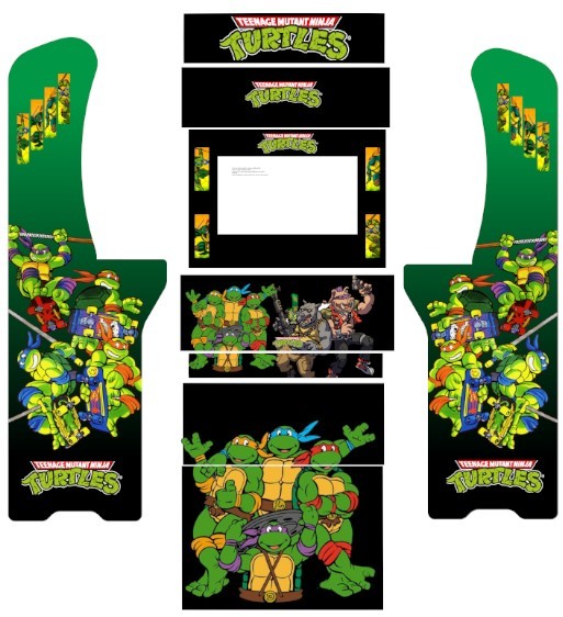 Atgames Legends Ultimate TMNT Green arcade design Artwork Vinyl Graphic ... - $96.36+