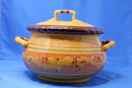 Bean Pot Tuscan Stoneware Home and Garden Party Casserole Dish with Lid - £18.88 GBP