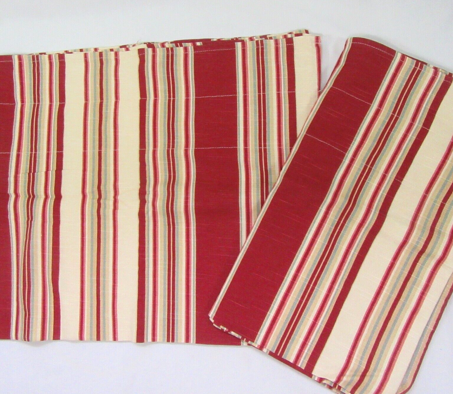 Primary image for Waverly Ballad Bouquet Stripe Red Multi 2-PC 78 x 14 Window Valance Set(s)