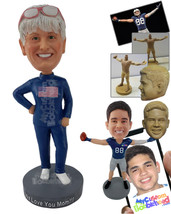 Personalized Bobblehead Patriotic Woman Wearing American Sweat-Suit - Leisure &amp;  - £72.52 GBP