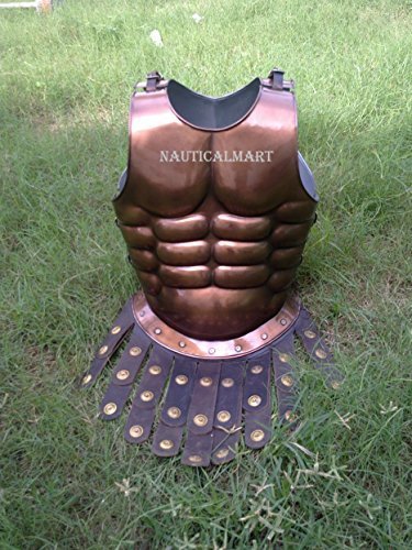 NauticalMart Medieval Roman Greek Muscle Armor Reenactment Costume with Leather