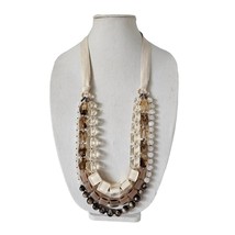 Chico&#39;s Long Layered Glass Beaded Necklace - £19.77 GBP