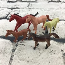 Miniature Horses 1.5”  Figures Diorama Western Scene Crafts Toys lot of 5 - $12.86