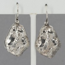 Retired Silpada Sterling Silver Hammered Nugget Drop French Wire Earring... - $34.95