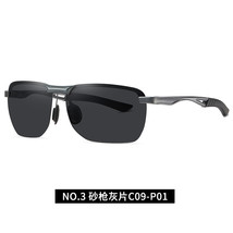 Aluminum Magnesium Sunglasses 6303 Men&#39;s Half Frame Reflective Lenses Photosensi - £12.13 GBP