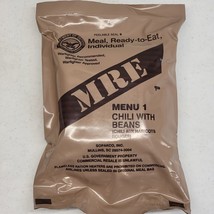 MRE Meal Menu 1 - Lot 9263 Chili With Beans - Camping - £15.21 GBP