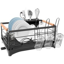 Dish Drying Rack, Dish Rack For Kitchen Counter, Rust-Proof Dish Drainer With Dr - £31.96 GBP