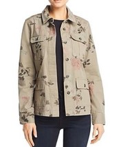 AQUA Floral Print Army Jacket Basil Camo NWT NEW Small - $29.69