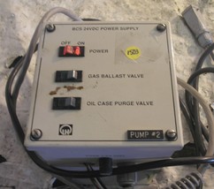 BCS 24VDC POWER SUPPLY W CABLE POWER CORD - GAS BALLAST / OIL CASE PURGE... - $47.99