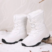 White Boots Women Winter Warm Snow Boots Shoes Waterproof Lined Frosty Warm Anti - £55.73 GBP