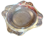 Vintage MCM  Heavy Glass 4 Cigar Clear Ashtray 7&quot; - $11.83