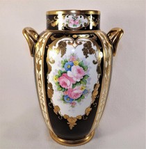 Exquisite 11 1/4&quot; Nippon Vase 1891-1911 Raised Gold Porcelain Maple Leaf Mark - £438.30 GBP