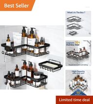 Rustproof 3-Pack Corner Shower Caddy with Soap Holder, No Drilling Insta... - $49.45