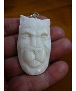 j-panther-9) white Panther wild Cat aceh bovine bone carving PENDANT fac... - $573.05 MXN