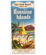 Inter Island Resorts Tours of the Hawaiian Islands Brochure 1954 &amp; Rate ... - £29.59 GBP