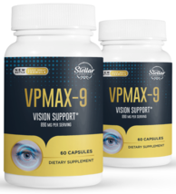2 Pack VPMAX-9, salud de los ojos y apoyo visual-60 Cápsulas x2 - $71.27