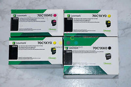 New Genuine Lexmark 70C1XM0,Y0,K0 MYYK High Yield Toner Cartridge CS510 - £128.45 GBP
