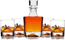 KANARS Whiskey Decanter And Glasses Set in Unique Gift Box ~NEW in the box~ - £43.96 GBP