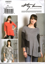 Vogue V9301 Pullover Tunic Kayla Kennington Misses Size L to XXL Pattern UNCUT - £17.64 GBP