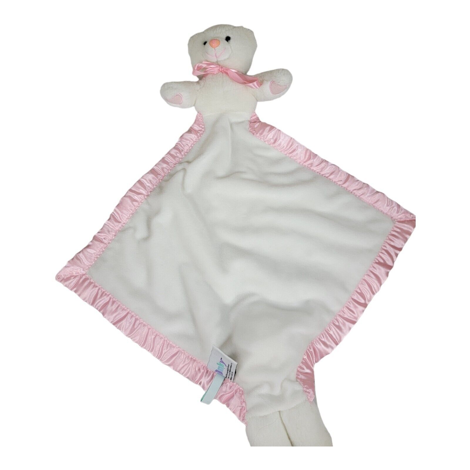 My Banky Blankie Lovie Lovey Plush Teddy Bear Satin Trim Baby Blanket Toy Pink - $23.27