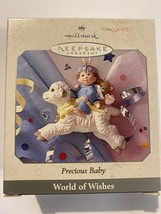 NOS Hallmark KS Ornament &quot;Precious Baby&quot; World Of Wishes 1998 Porcelain NIB - $3.92