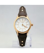 NEW FOSSIL BQ3068 Rose Gold Dial Brown Leather band Women Watch - $133.65