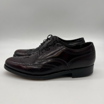 Florsheim Imperial Oxford Dress Shoes Men&#39;s 9D Brown Wingtip Almond Toe Lace Up - £46.68 GBP