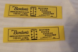 N Scale Vintage Set of 2 Box Car Side Panels Borden&#39;s, Yellow #10213 - $10.69