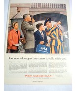 1956 Ad Pan American Airlines Swiss Guards at Vatican - £7.84 GBP