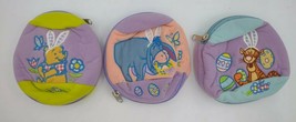 Disney Store Eeyore Tiger Pooh Easter Mini Zip Bag Case 6”  Lot of 3 - $24.22