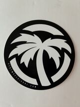 Authentic HEATWAVE Visual STICKER 3 1/2&quot; round Palm logo Black &amp; White A... - $53.88 MXN