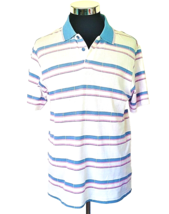 NEW with tags Massimo Castello Men&#39;s X-Large Polo Shirt Pink/Blue Stripe... - £15.81 GBP