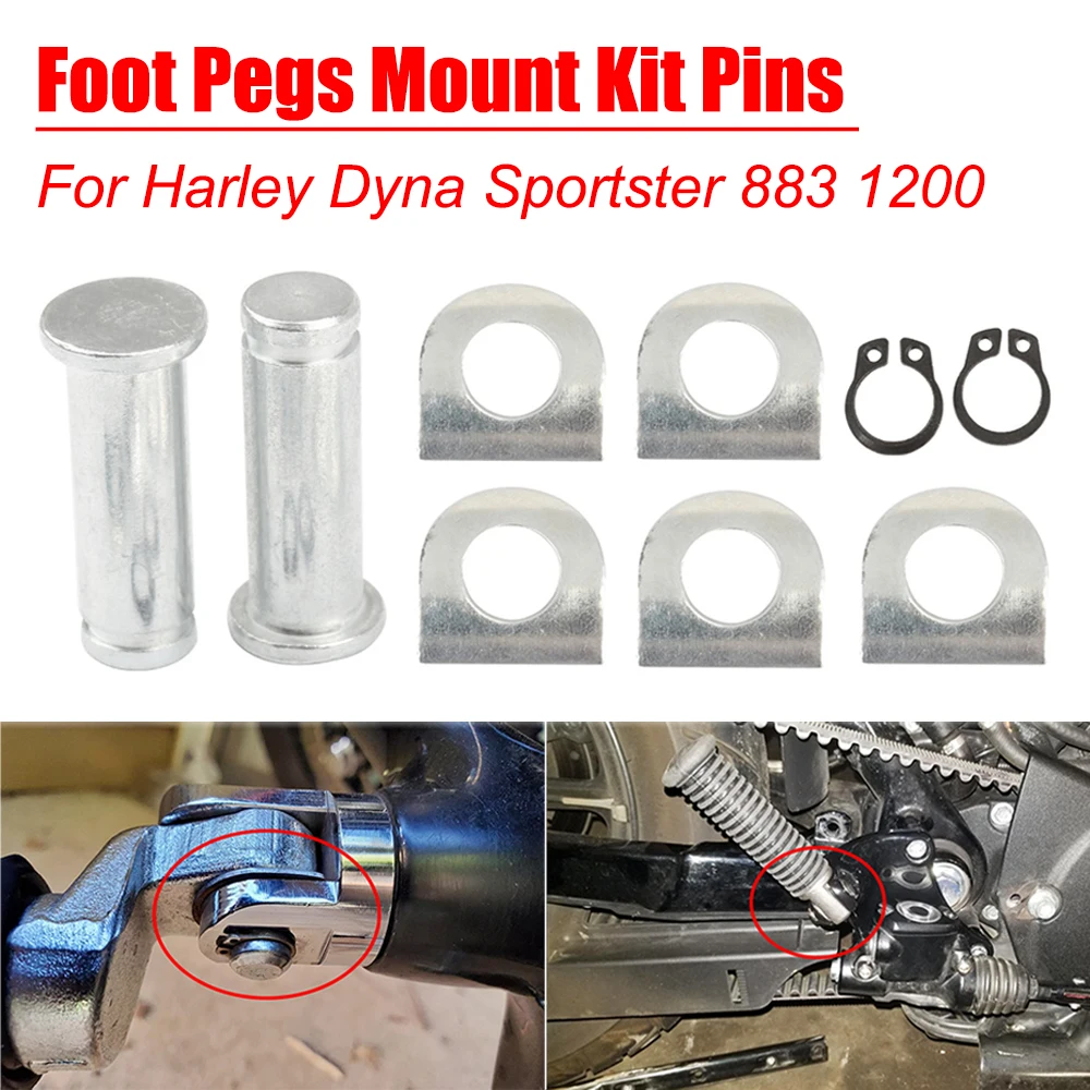 T motorcycle footpeg foot peg rest mount bolt pin spring washer for harley touring dyna thumb200