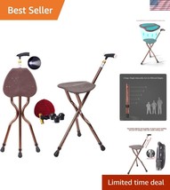 Sturdy Folding Cane Seat with Adjustable Handle - Comfort &amp; Safety for E... - $57.00
