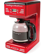 Retro 12-Cup Programmable Coffee Maker with LED Display, Automatic Shut-... - $130.22