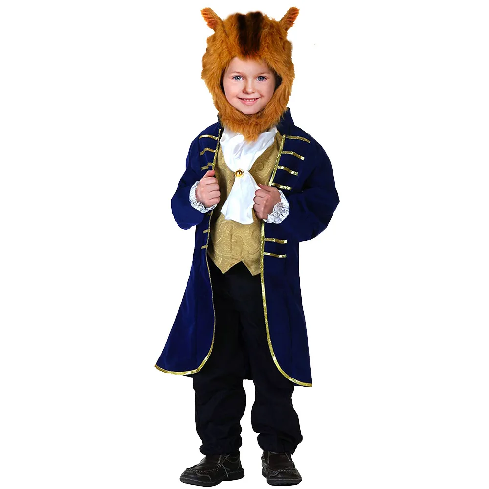 Movie Beauty The Beast Cosplay Costume For Boys Girls The Prince Beast e... - $145.49