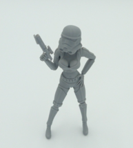 Sexy Bikini Stormtrooper Girl 8&quot; Gray 3d Printed - £65.73 GBP