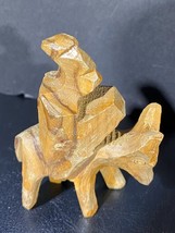 Vintage Hand Carved Miniature Wooden Donkey 3” - £4.28 GBP