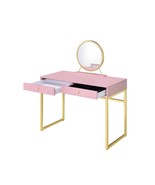 Coleen Pink &amp; Gold Vanity Desk w/Mirror &amp; Jewelry Tray - $6,181.78 MXN